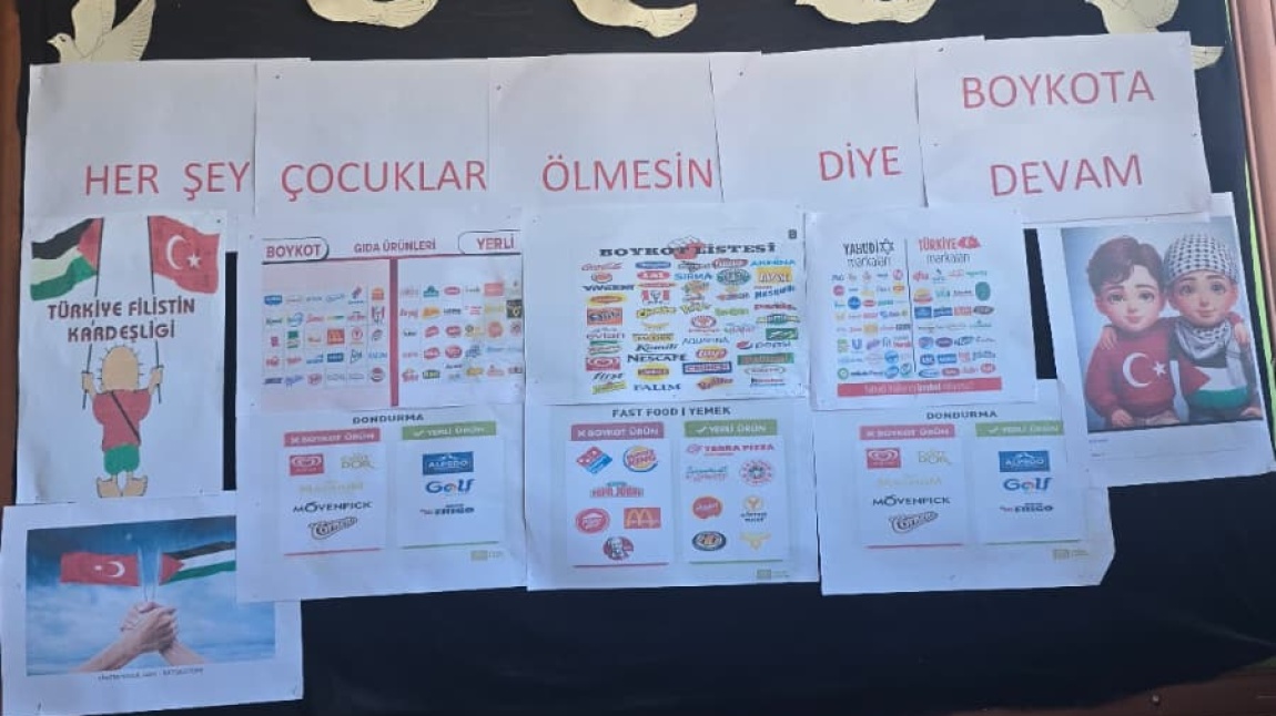 FİLİSTİN'E DESTEK ADLI PANOMUZ